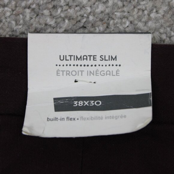 Old Navy Ultimate Slim Chino Pants NWT Mens 38x30 Red Built-In Flex Stretch - Picture 8 of 16